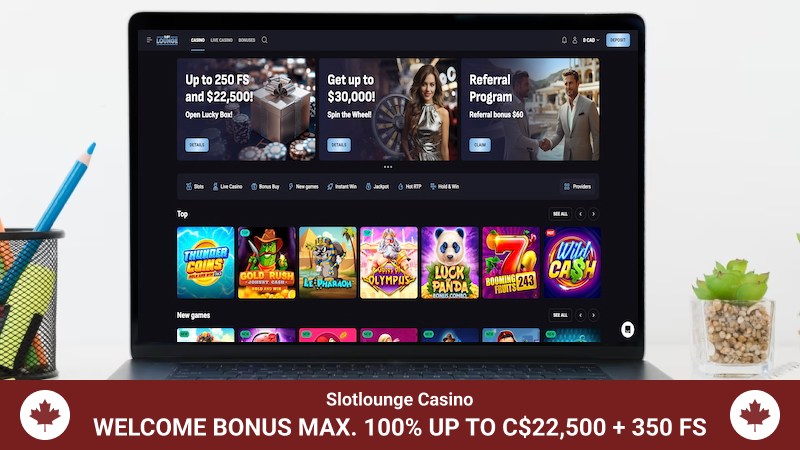 Slotlounge casino main page