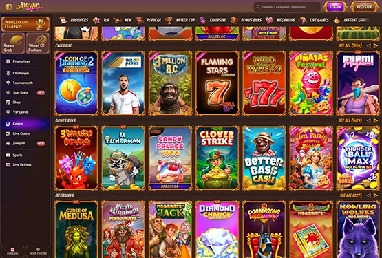 Alawin Casino - Exclusive Games