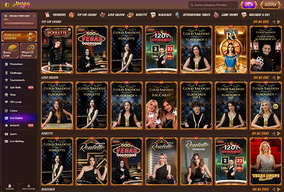 Alawin Casino - Live Games