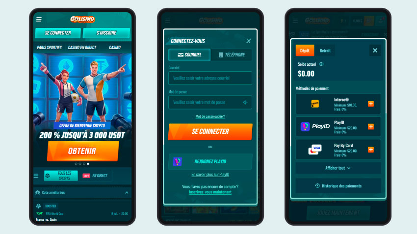 Golisimo Casino - Procédure de connexion