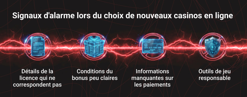Nouveaux casinos drapeaux rouges