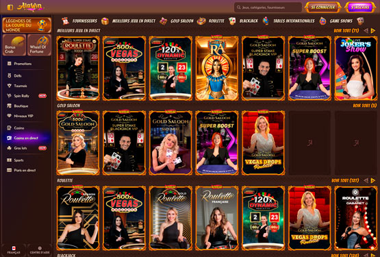 Alawin Casino en direct