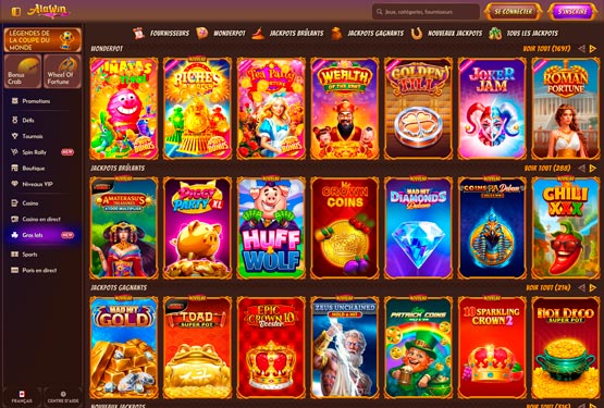 Alawin Casino gros lots