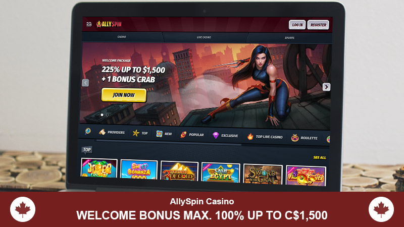 Allyspin Casino Main Page