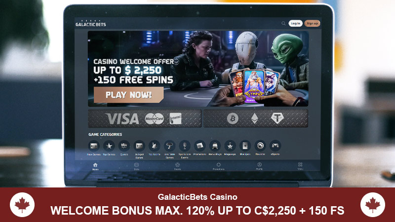 GalacticBets casino Main Page