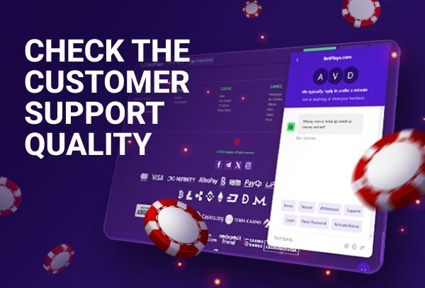 Test the customer support availability