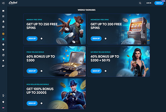 Oxibet Casino - Reload Bonuses