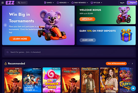 EZZ Casino - main page