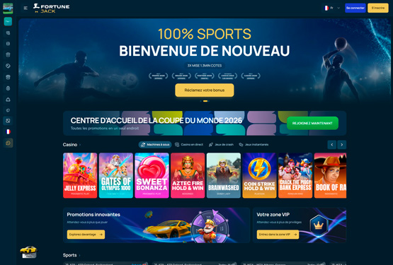 FortuneJack Casino - page d'accueil