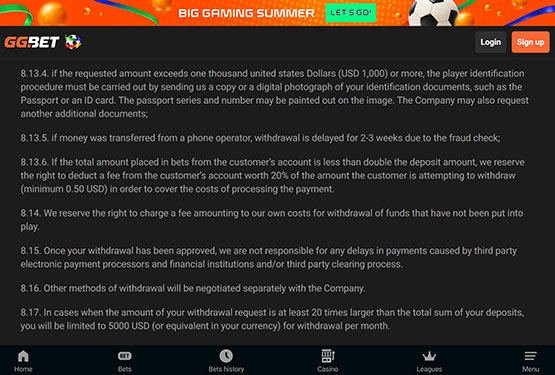GG.Bet Casino - KYC verification