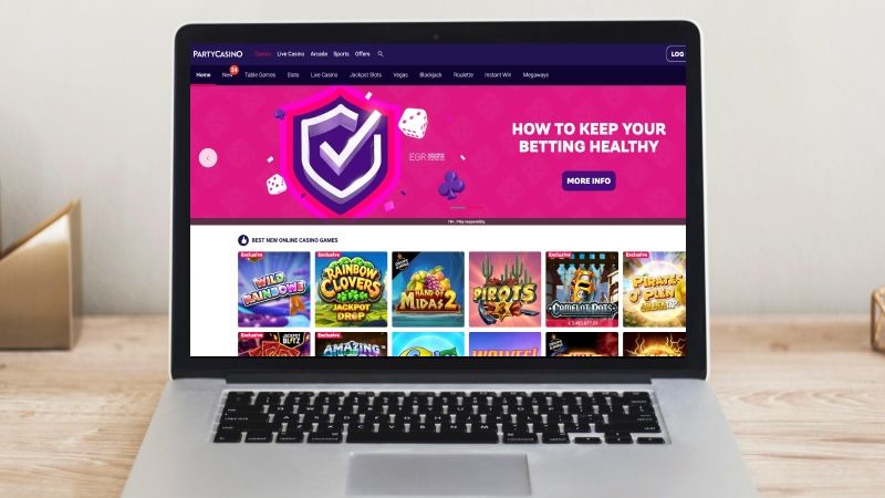 Party Casino main page