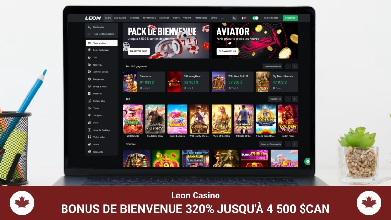 Page principale de Leon Casino