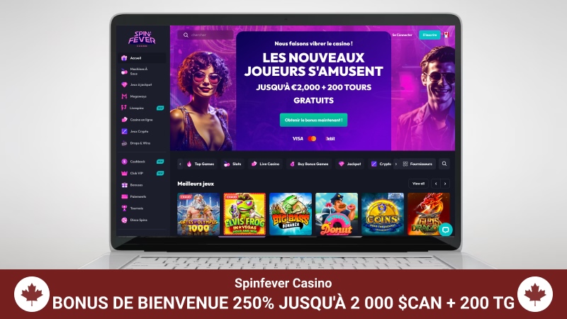 Page principale de Spinfever Casino