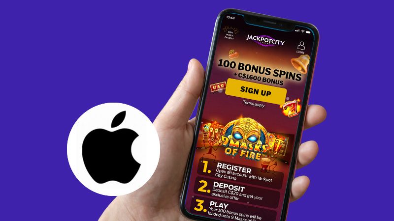 Mobile Screen with Jackpot City Casino