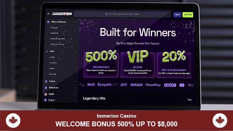 Immerion casino Main Page