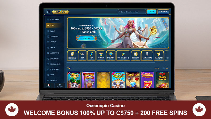 Oceanspin casino main page