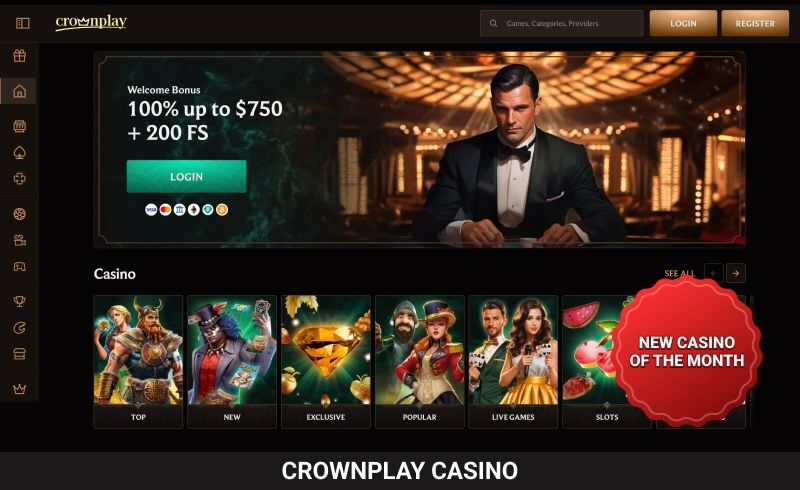 CrownPLay casino main page