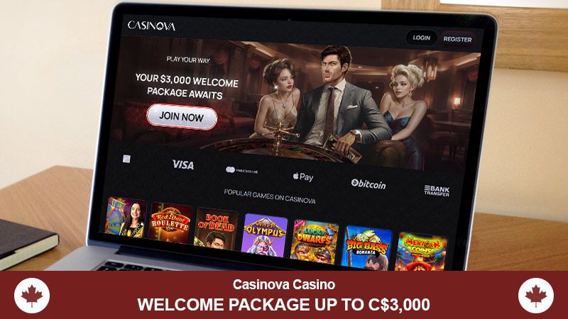 Casinova Casino Main Page