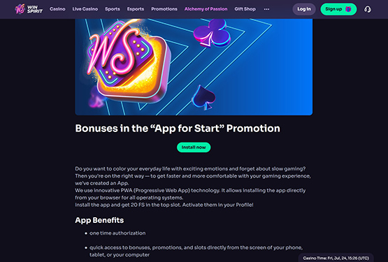 Winspirit Casino - No Deposit Bonus