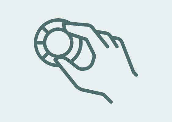 Coin in hand icon