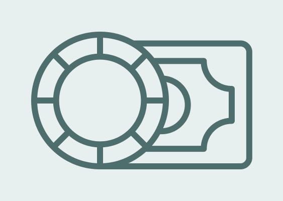 Banknote and coin icon