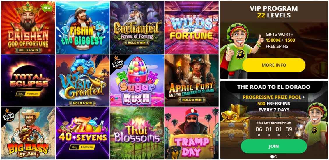 Bob Casino slots library