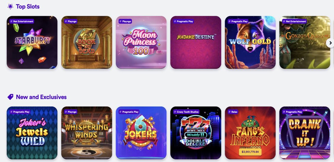 Casumo Casino slots library