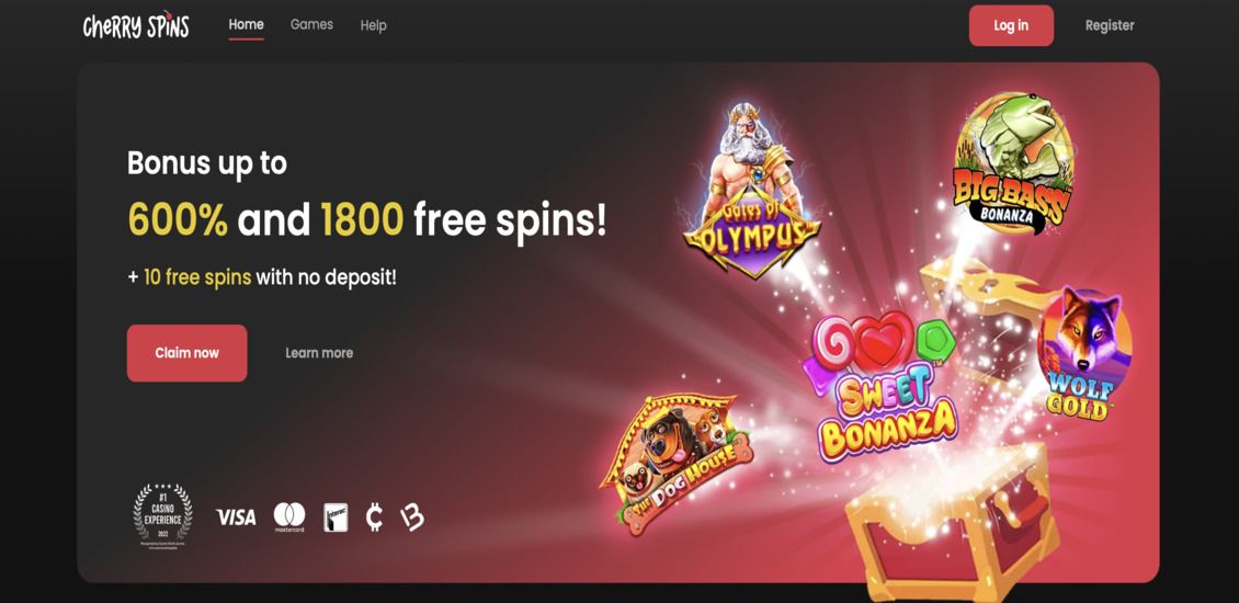 Cherry Spins Casino main page
