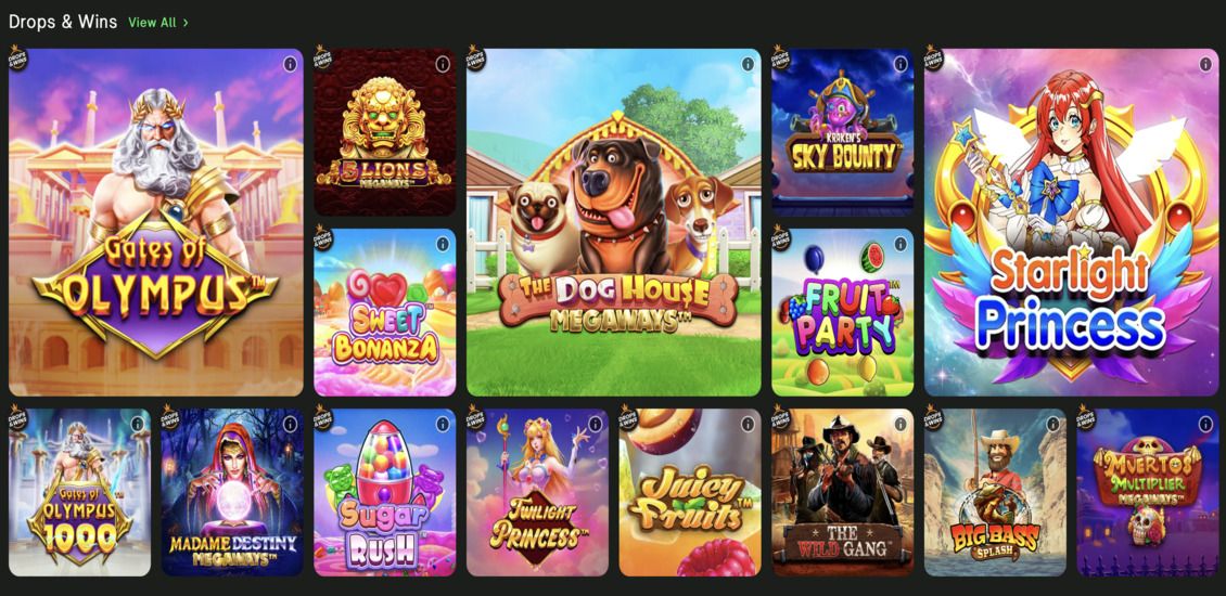 ComeOn casino slots library