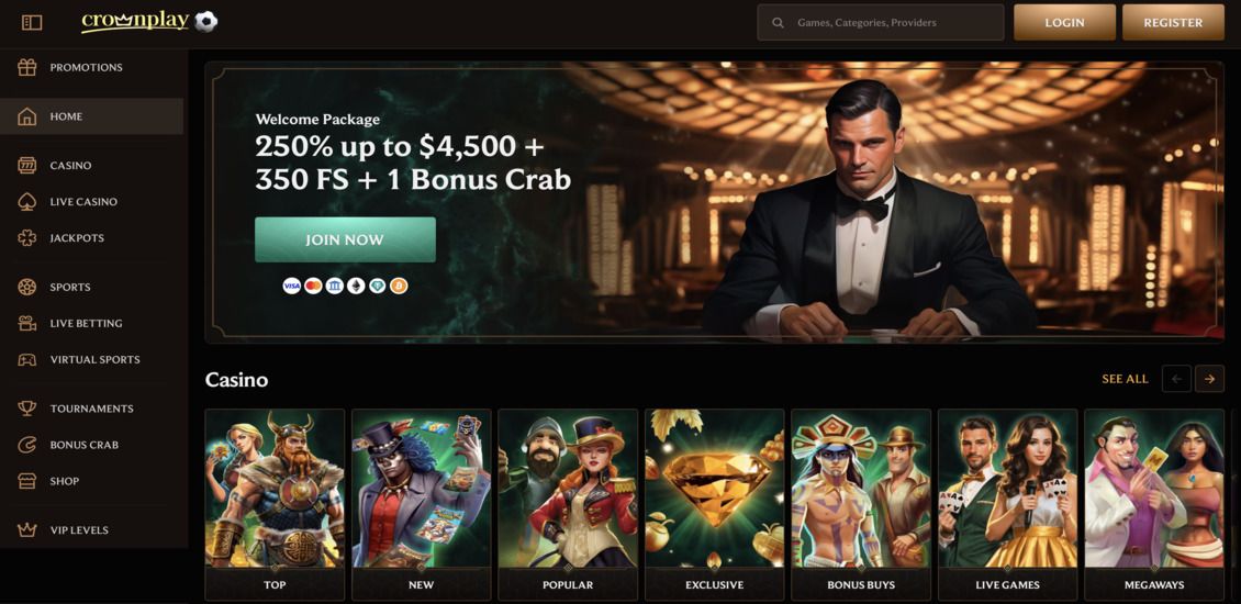 Crownplay Casino main page