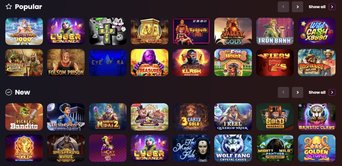 Daddy Casino slots library