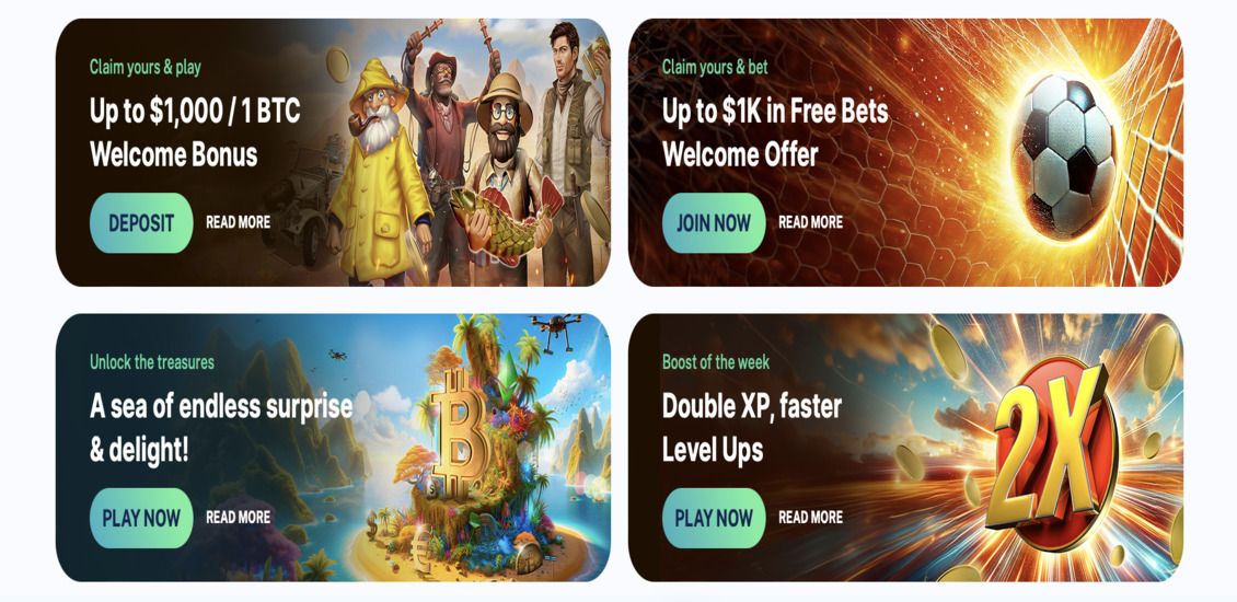 Bonuses page at Dailyspins Casino site