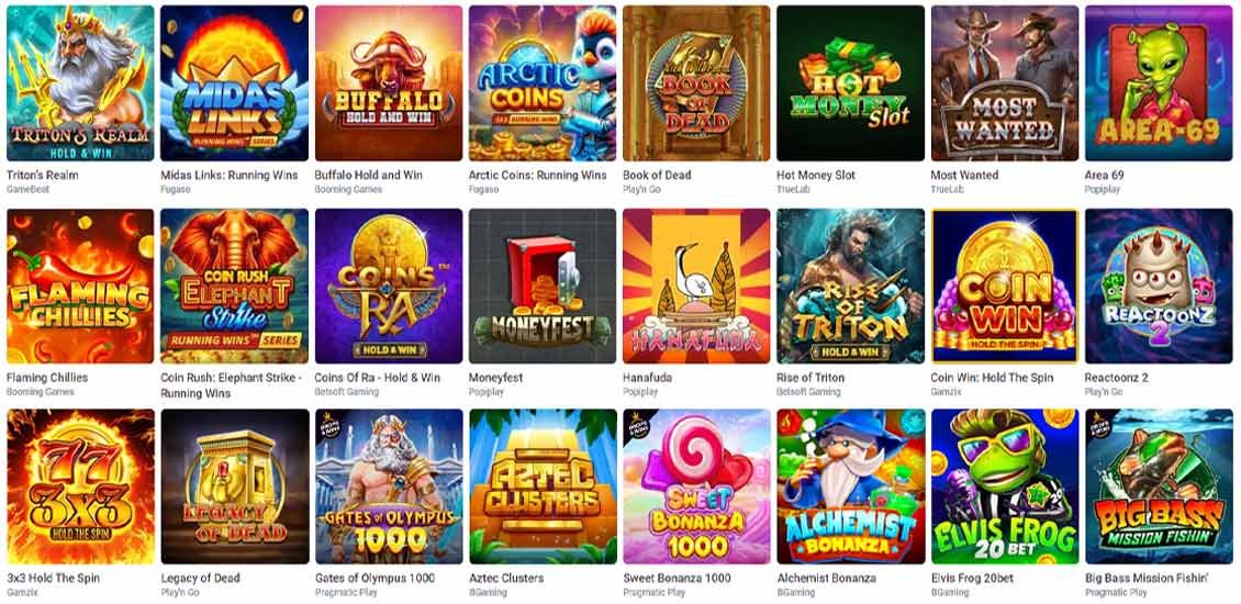 20bet Casino Slots page