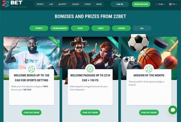 22bet Casino - Promotions
