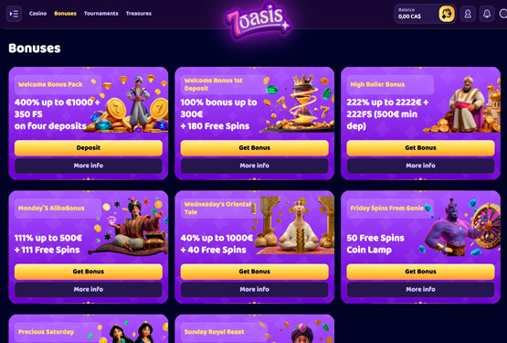 7oasis casino promotions page