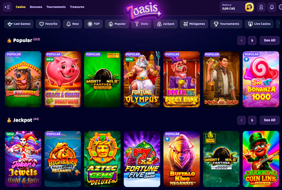 7oasis casino main page