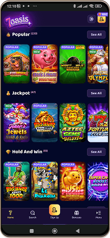 Mobile Screenshot of 7oasis Casino