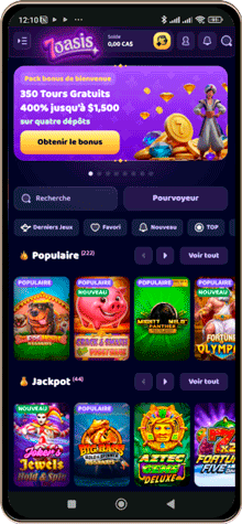 7oasis Casino sur mobile
