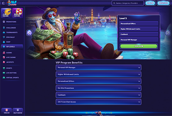Alf casino vip page