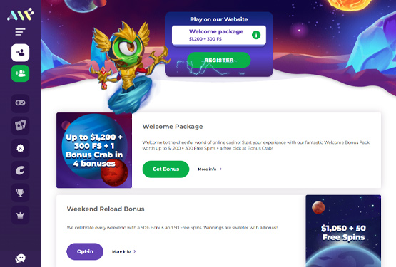 Alf casino promotions page