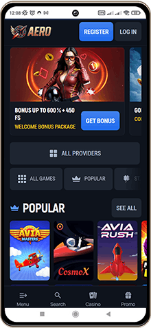 Mobile Screenshot of Aerobet Casino
