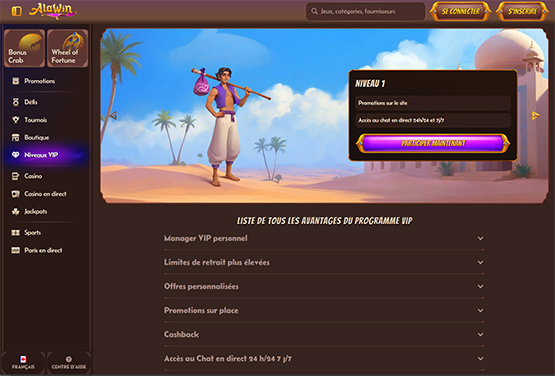 Alawin casino vip page de programmation