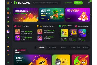 BC Game casino page d'accueil