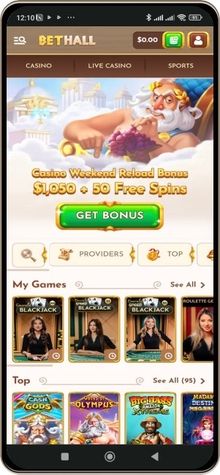 Mobile Screenshot of BetHall Casino