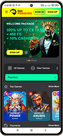 BetPrimero Casino sur mobile
