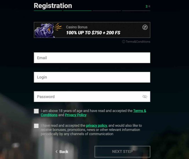 registration process step 3