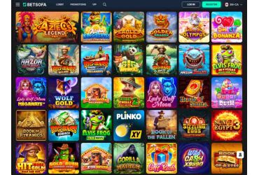 Betsofa Casino - games page