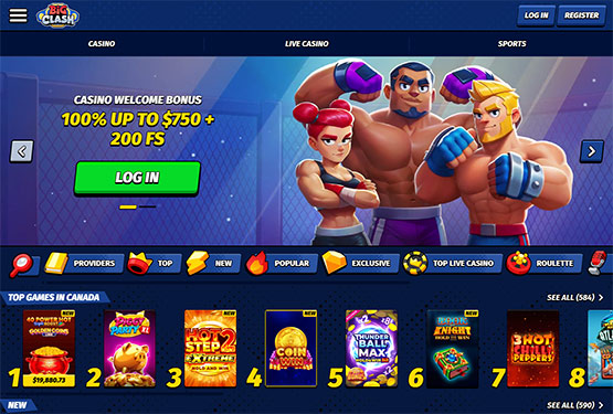 BigClash casino main page
