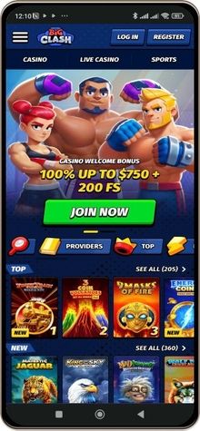 Mobile Screenshot of BigClash Casino