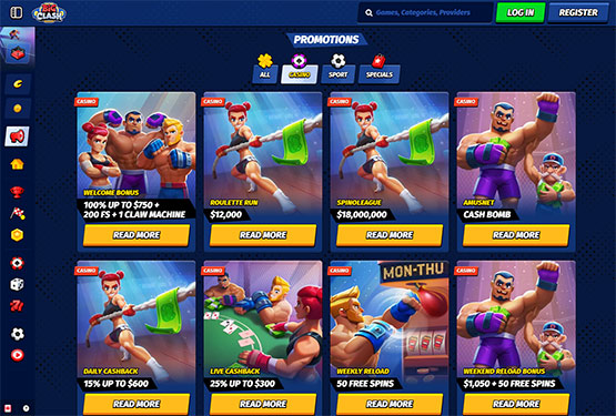 BigClash casino promotions page